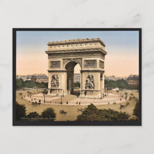 Arc de Triomphe, de l'Etoile, Paris, Frankrike cla Vykort