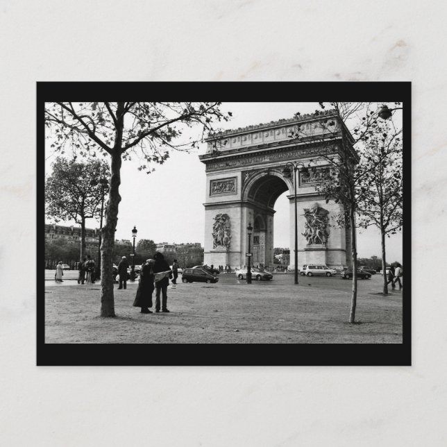 Arc de Triomphe de l'Étoile, Paris, Frankrike Vykort (Framsida)