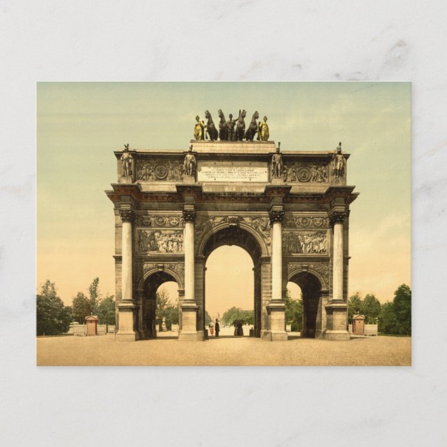 Arc de Triomphe du Carrousel Paris Frankrike Vykort (Framsida)