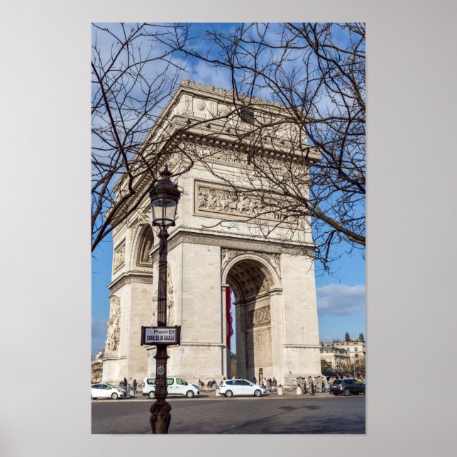 Arc de Triomphe i Paris, Frankrike Poster (Framsidan)