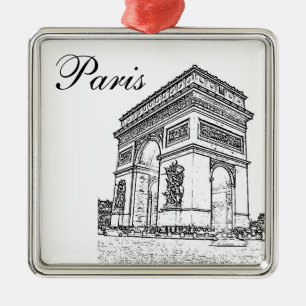 Arc de Triomphe Julgransprydnad Metall
