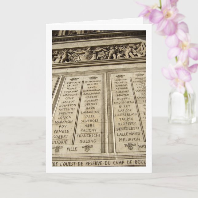 Arc de Triomphe Memorial, Paris, Frankrike Kort (Orkide)