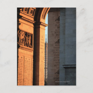 ARC DE TRIOMPHE och EIFFEL torn 2 Vykort