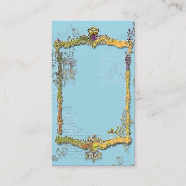 Arc de Triomphe och Krona Visitkort (Framsida)