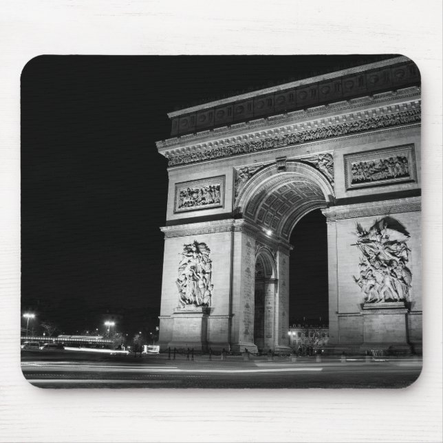 Arc de Triomphe på natten i Paris Musmatta (Framsidan)
