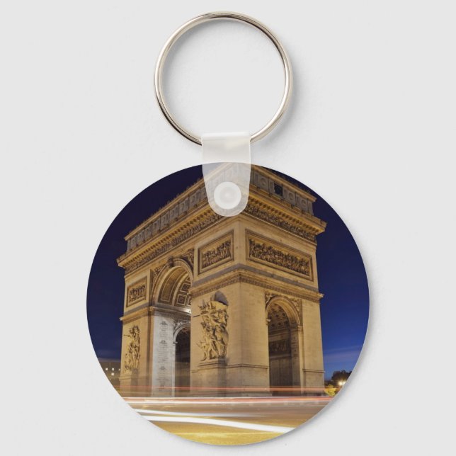 Arc De Triomphe på natten Nyckelring (Framsida)