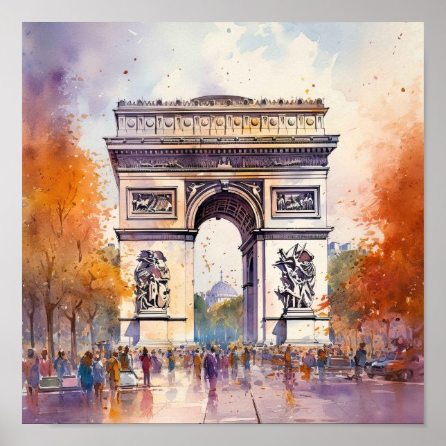 Arc De Triomphe Paris Art Poster (Framsidan)