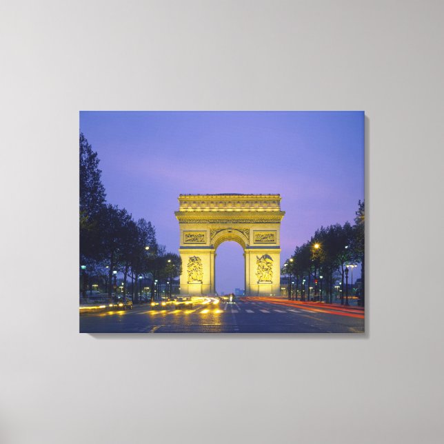 Arc de Triomphe, Paris, Frankrike Canvastryck (Framsida)
