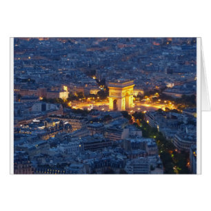 Arc De Triomphe Paris Frankrike Cosmopolitan City Hälsningskort
