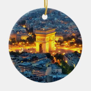 Arc de Triomphe Paris, frankrike Julgransprydnad Keramik