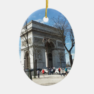 Arc de Triomphe Paris, frankrike Julgransprydnad Keramik