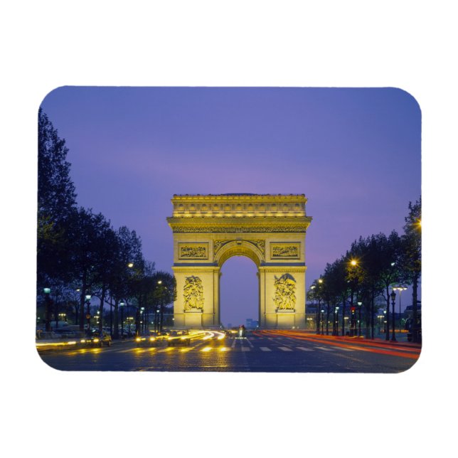 Arc de Triomphe, Paris, Frankrike Magnet (Horisontell)