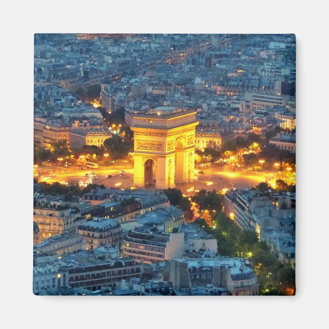 Arc de Triomphe, Paris, Frankrike Magnet (Framsidan)