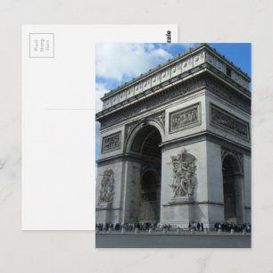 Arc de Triomphe Paris Frankrike Monument Architect Vykort