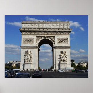 Arc de Triomphe Paris Frankrike Poster