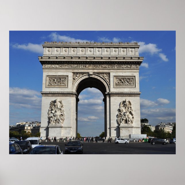 Arc de Triomphe Paris Frankrike Poster (Framsidan)