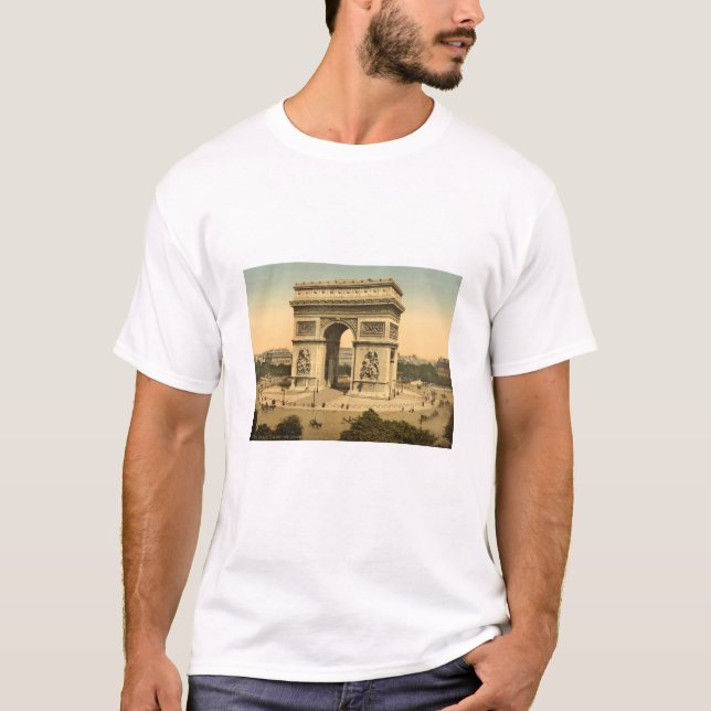 Arc de Triomphe Paris, frankrike T-shirt (Framsida)