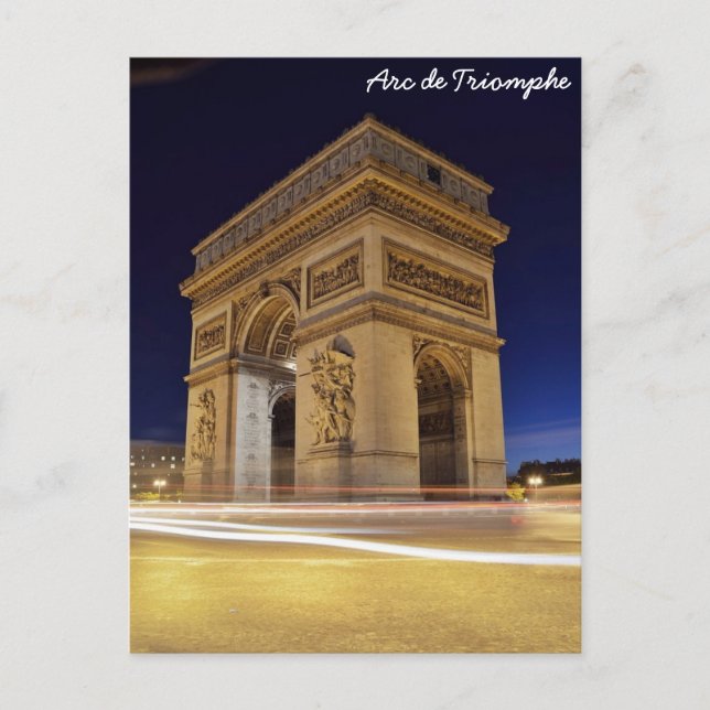 Arc de Triomphe, Paris, Frankrike Vykort (Framsida)