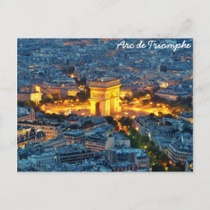 Arc de Triomphe, Paris, Frankrike Vykort