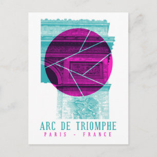 Arc De Triomphe Paris Frankrike Vykort