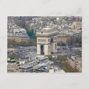 Arc de Triomphe Paris Frankrike Vykort