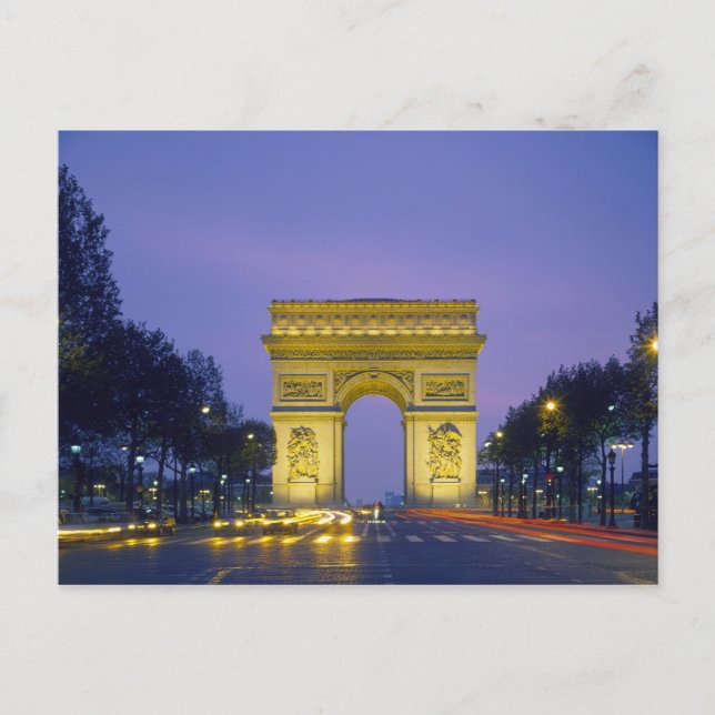 Arc de Triomphe, Paris, Frankrike Vykort (Framsida)