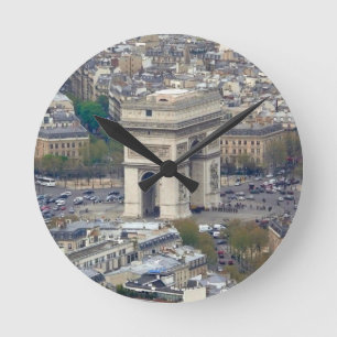 Arc de Triomphe Paris frankriken Rund Klocka