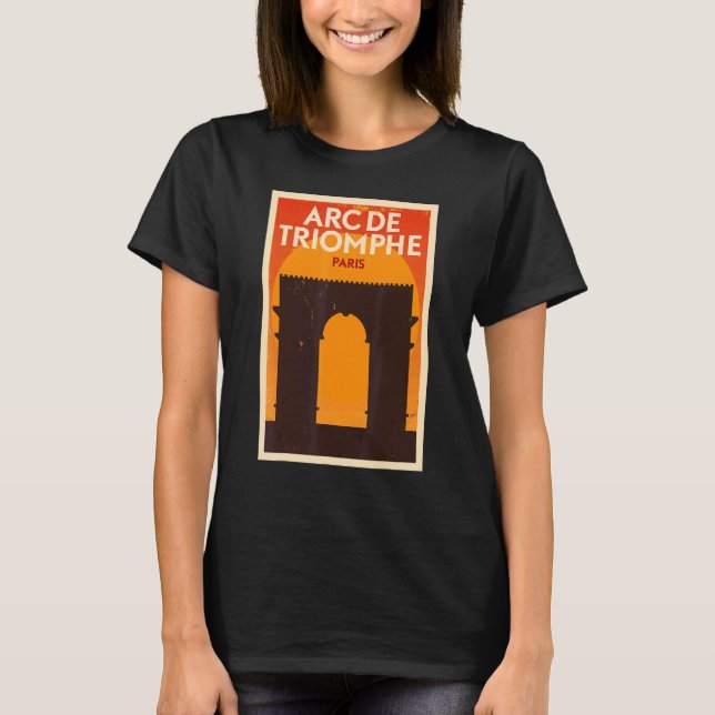 Arc De Triomphe Paris Tourist T Shirt (Framsida)