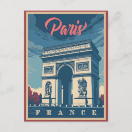 Arc de Triomphe Vintage Postcard Vykort