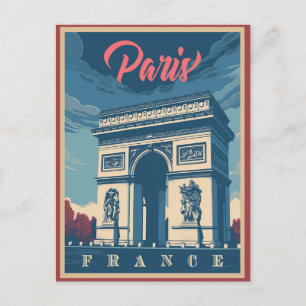 Arc de Triomphe Vintage Postcard Vykort