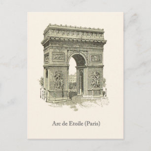 Arc de Triumphe, Paris, Etoile Vykort