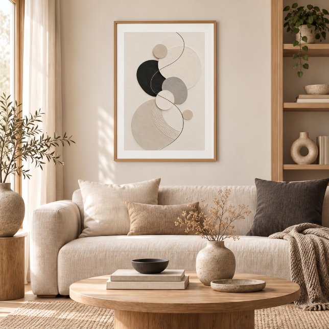 Arc Harmony | Minimal Abstract Plaster Art Print Poster (Skapare uppladdad)