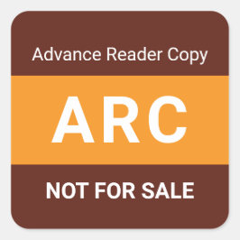 ARC Not for Sale Advance Reader Copy Book Author Fyrkantigt Klistermärke