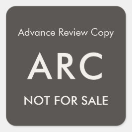 ARC Not for Sale Advance Review Copy Book Label Fyrkantigt Klistermärke