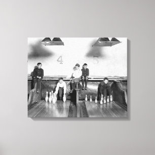 Arcade Bowling Alley, 1909 Canvastryck