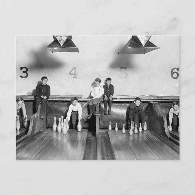 Arcade Bowling Alley, 1909 Vykort (Framsida)