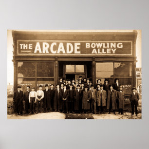 Arcade Bowling Alley Poster