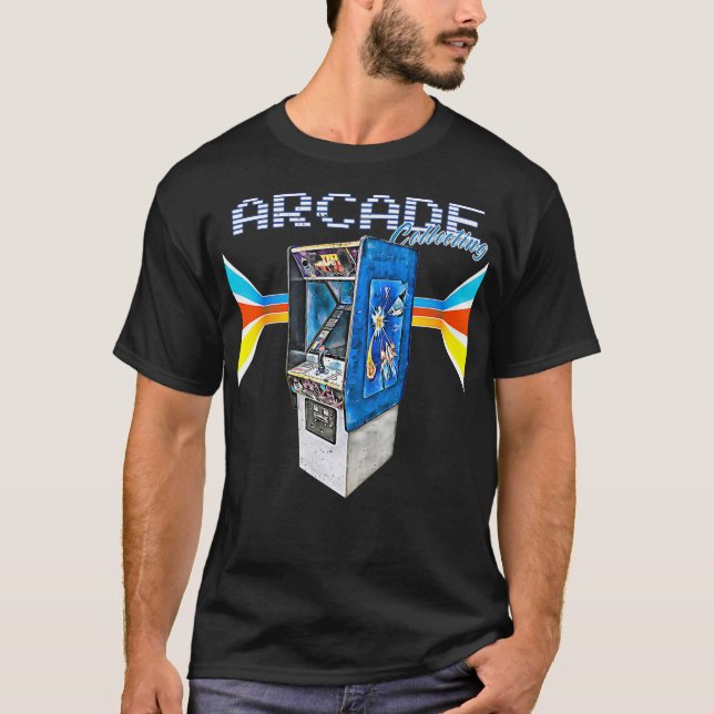Arcade cabinet machine 1970 1980 1990 Video Game C T Shirt (Framsida)