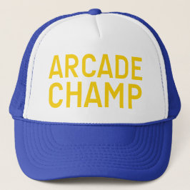 ARCADE CHAMP roligt slogan hat Keps