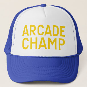 ARCADE CHAMP roligt slogan hat Keps