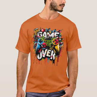 Arcade Console Game Over-videospelet Design Gift f T Shirt