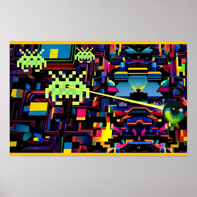 Arcade Death Maskin on Patrol - Ken Gage Art Poster (Framsidan)