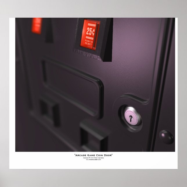 "Arcade Game Coin Door" Poster (Framsidan)