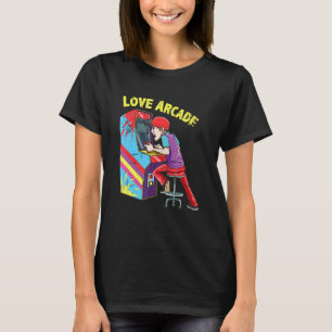 Arcade Game Maskin Retro Gaming 80-tal Oldschool G T Shirt