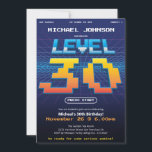 Arcade Game Retro 80s Funny 30års födelsedag Inbjudningar<br><div class="desc">Arcade Game Retro 80s Funny 30års födelsedag-inbjudan. Få redo att jämna ut och fira en milstolpe-födelsedag med vår elektrifierande inbjudan inspirerad av det ikoniska 80-talets reflexspel skärm. Den här inbjudningsdesignen är full av vibrerande färg och nostalgisk grafik och ger dig upphetsningen och roligten av höger för spel till firande. Oavsett...</div>