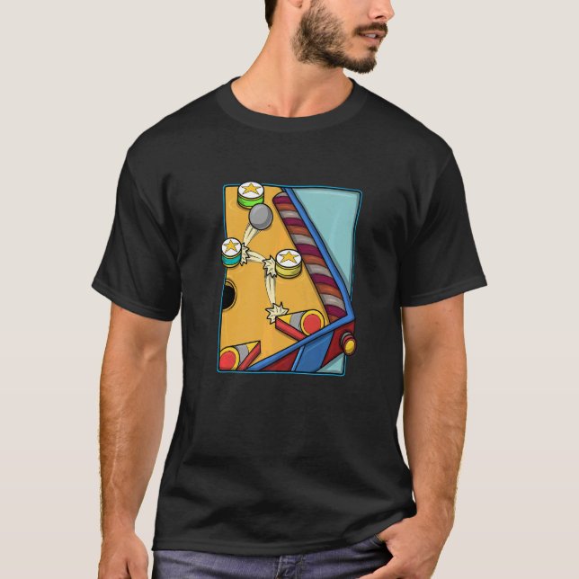 Arcade Game Vintage Pinball Maskin 1 T Shirt (Framsida)