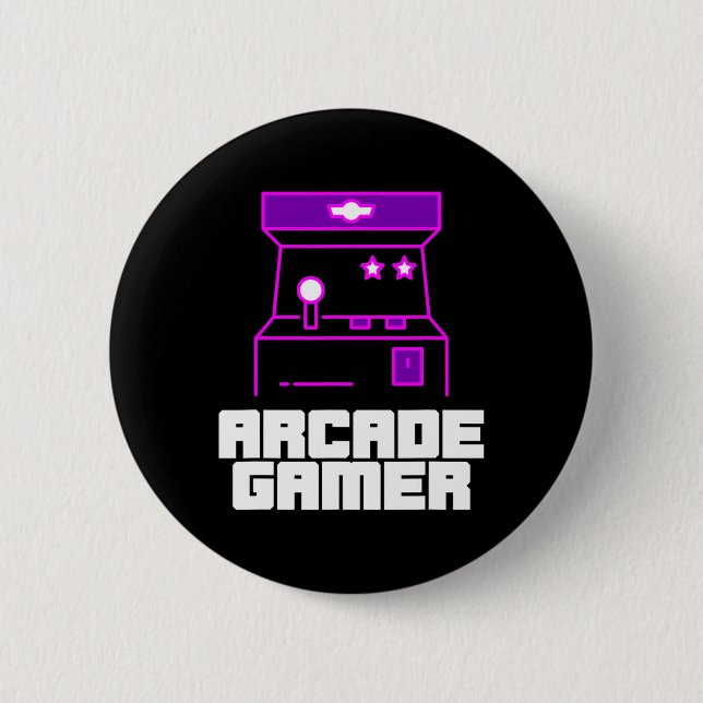 Arcade Gamer - upprätt skåp med Lila Stil Knapp (Framsida)