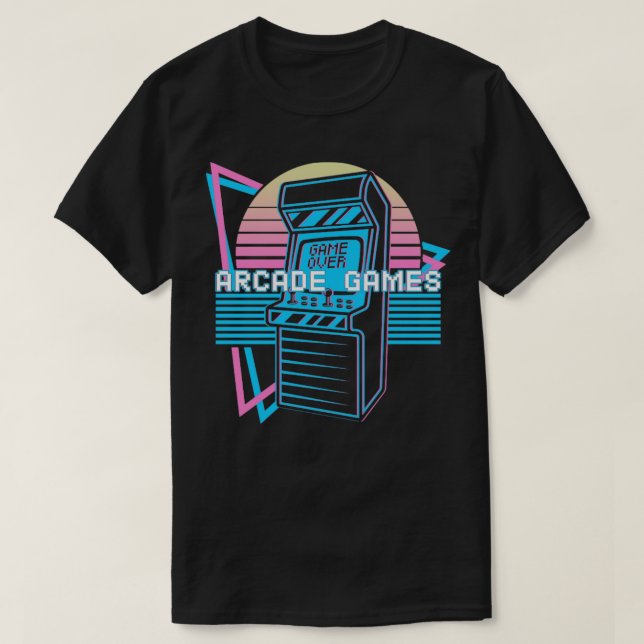 Arcade Games Retro T Shirt (Design framsida)