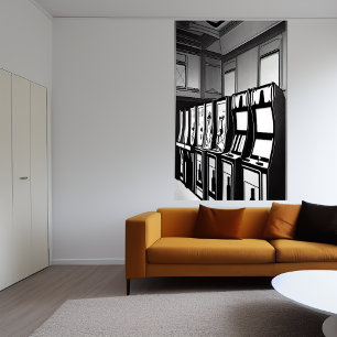 Arcade hall AI Art Poster