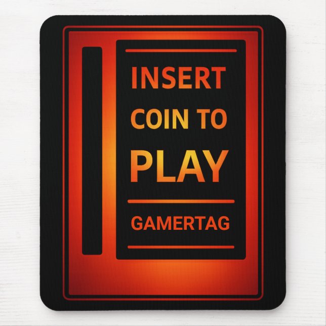 Arcade “Insert Coin to Play” Custom Mouse Pad Musmatta (Framsidan)